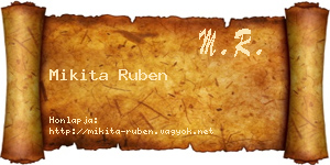 Mikita Ruben névjegykártya